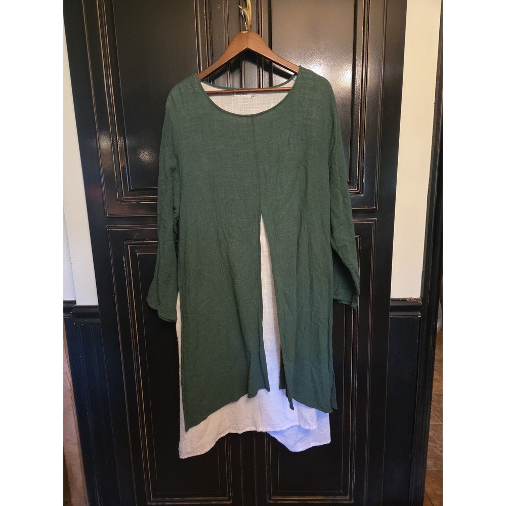 Anysize Long Dress, Two Toned, Pockets, Artsy, Boho, Summer
